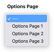 Options from Options Page