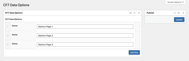 Repeater Field for Page