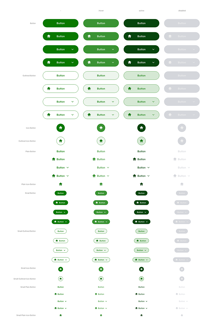 button designs in green