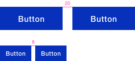 Horizontal space between buttons