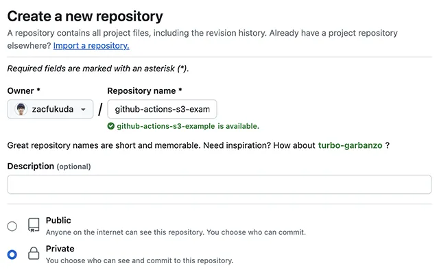 Create a new repository