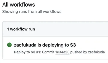 GitHub Actions workflow sucess